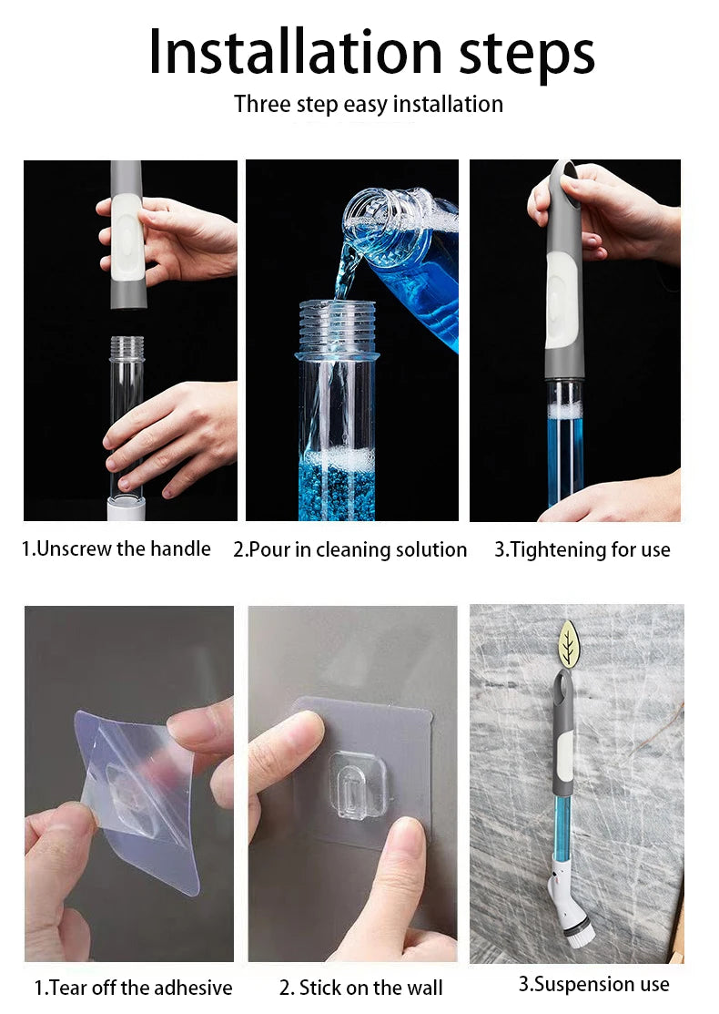 Wireless Electric Cleaning Brush Spin Cleaning Scrubber Multifunctional Cleaning Tools Parlour Kitchen Bathroom Cleaning Gadgets